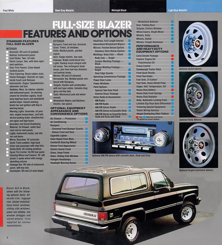 1985 Chevrolet Blazer Brochure Page 3